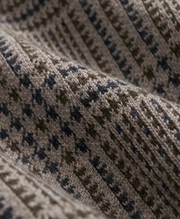 Merino Wool Glen Plaid Contrast Sweater