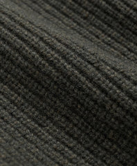 Merino Wool Military Full-Zip Sweater