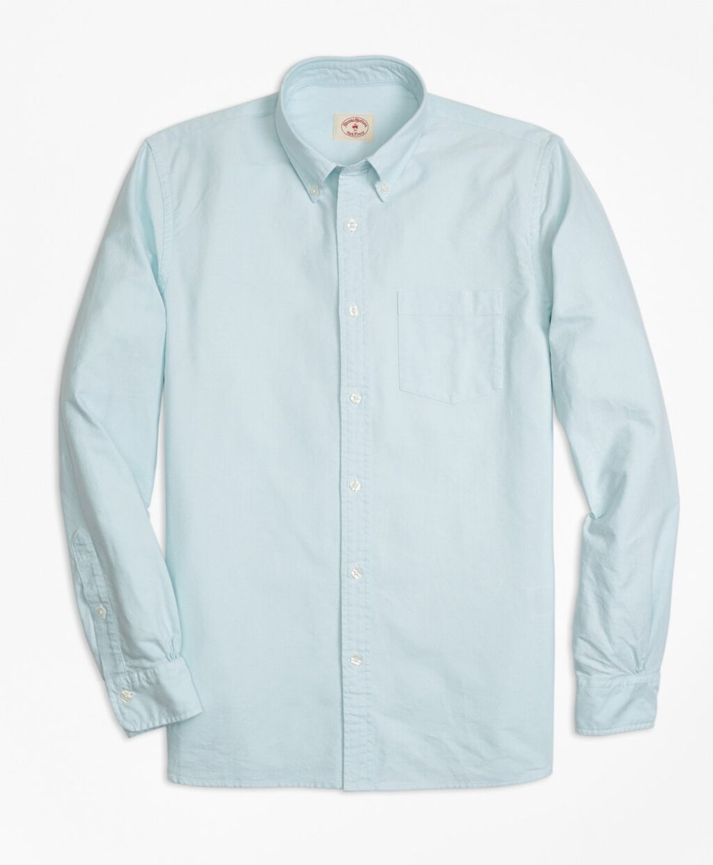 Solid Oxford Polo Button-Down Shirt