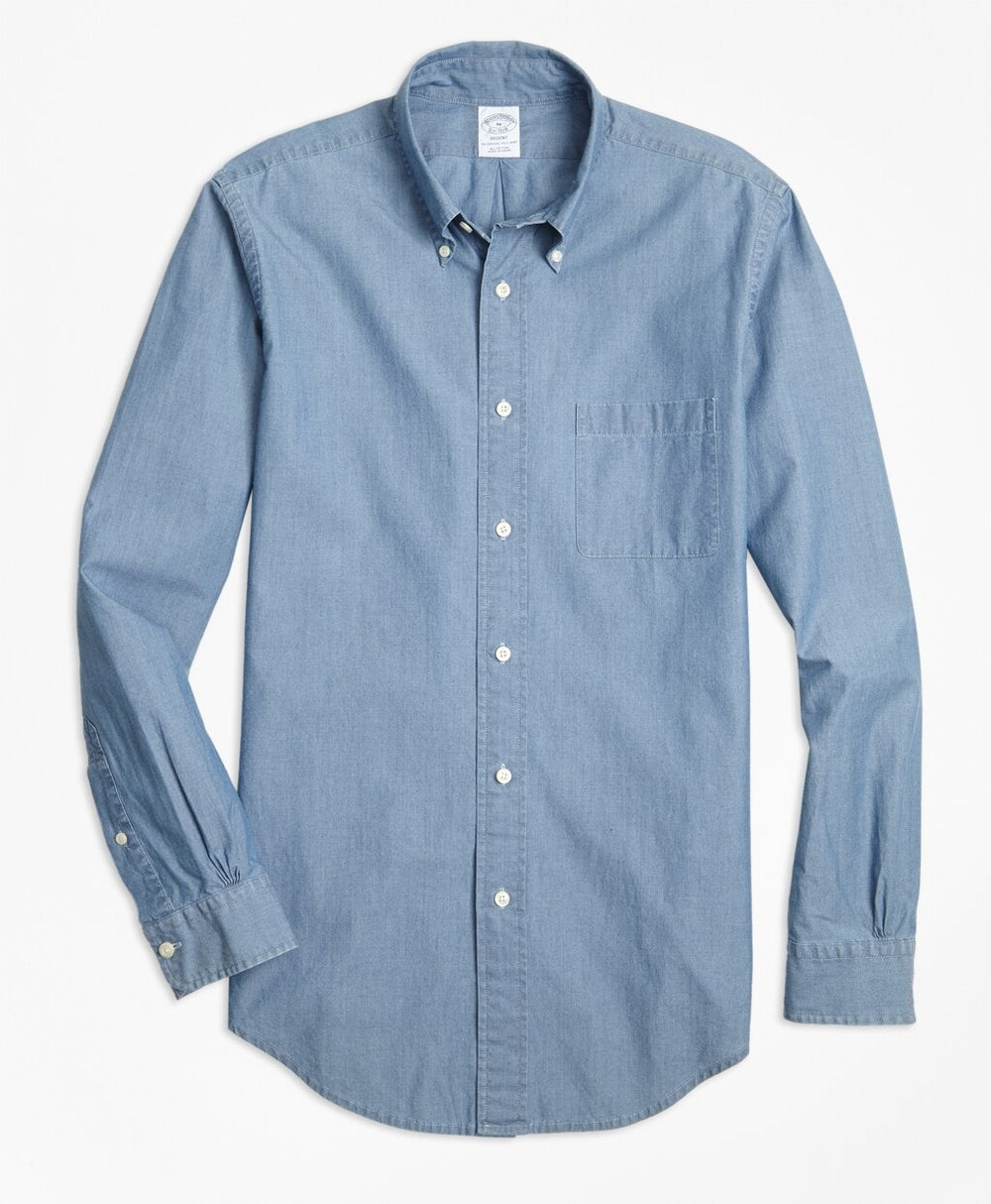 Regent Fit Indigo Chambray Sport Shirt