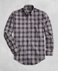 Golden Fleece® Regent Fit Black Plaid Flannel Sport Shirt