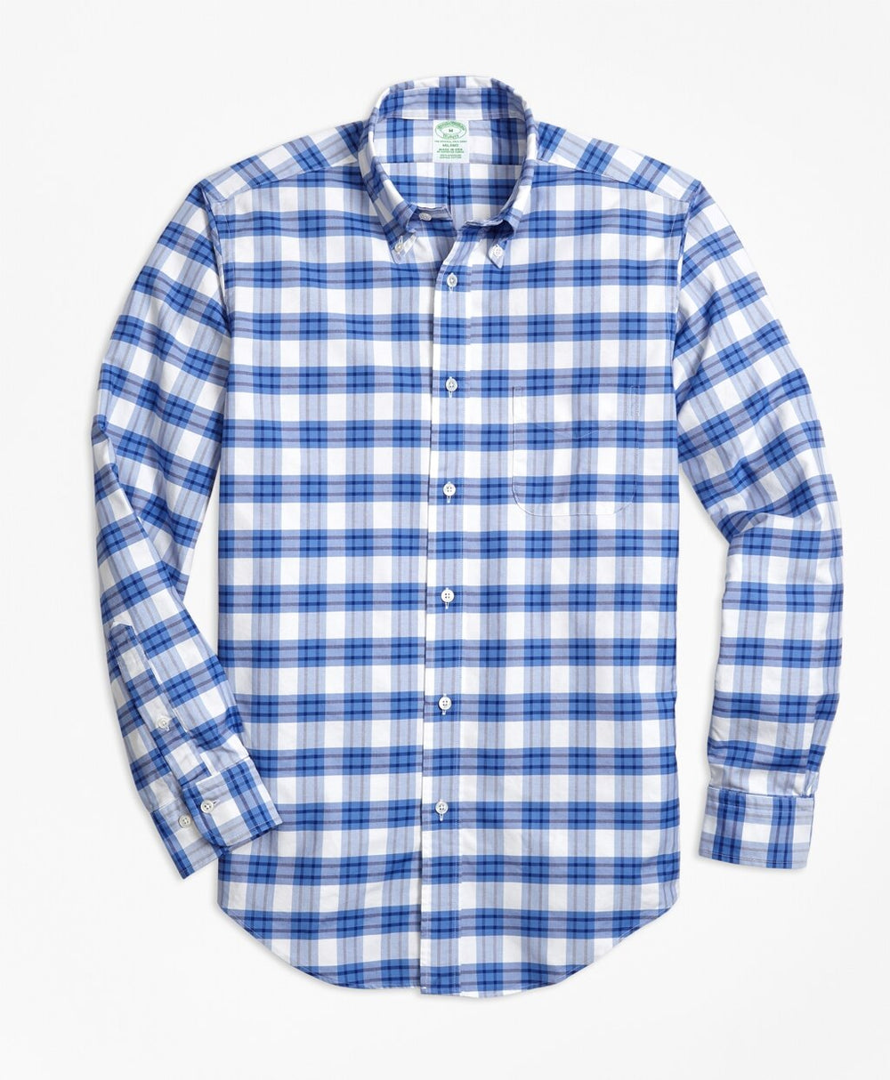 Milano Fit Oxford Plaid Sport Shirt