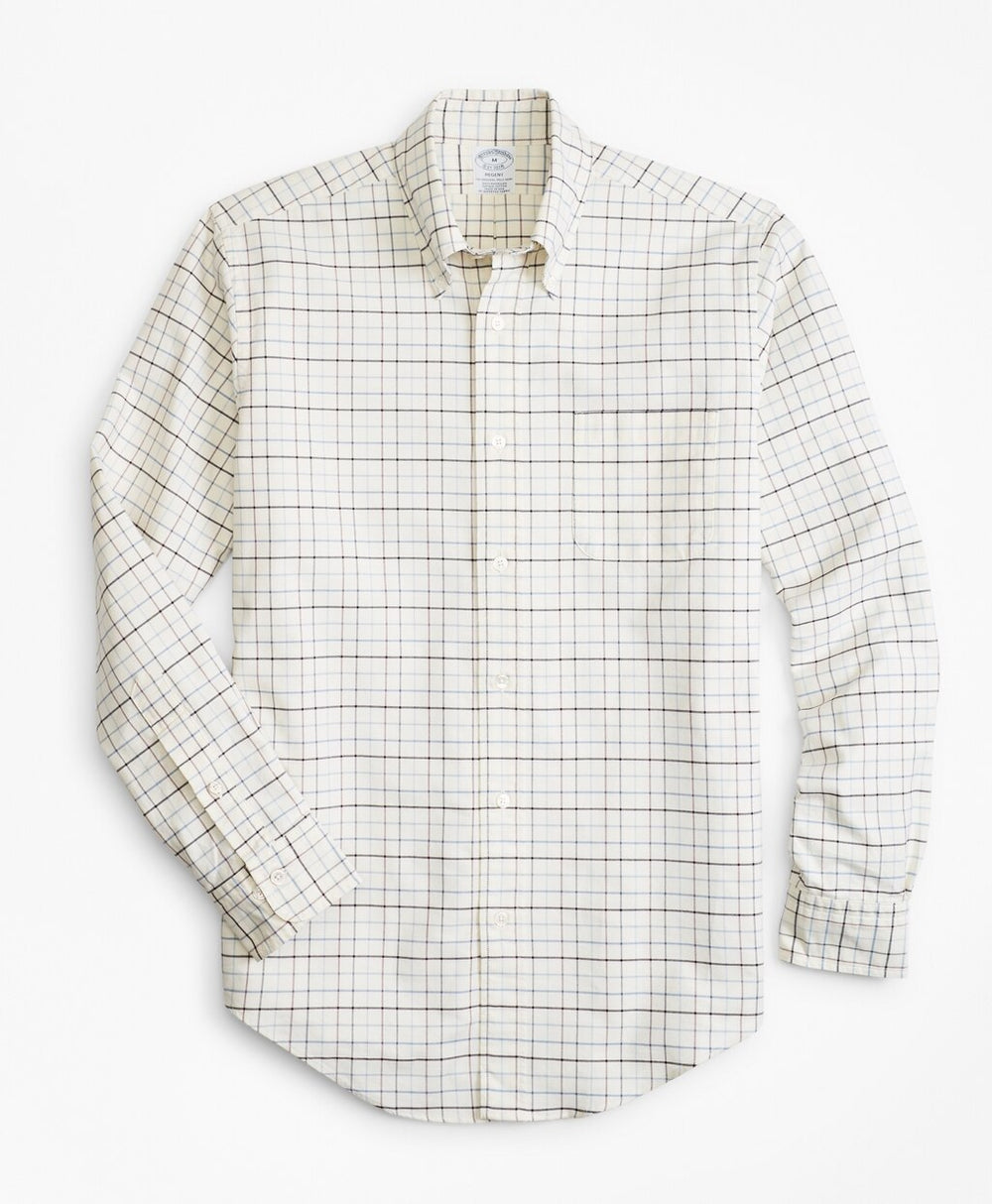 Regent Fit Oxford Windowpane Sport Shirt