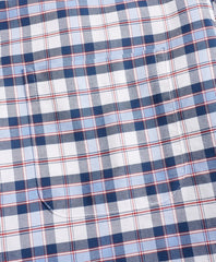 Madison Fit Oxford Blue and Red Plaid Sport Shirt