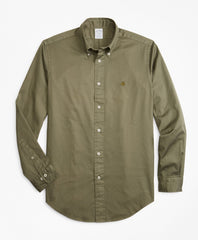 Regent Fit Garment-Dyed Twill Sport Shirt