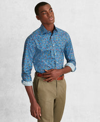 Golden Fleece® Regent Fit Blue Floral Sport Shirt