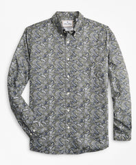 Luxury Collection Regent Fitted Sport Shirt, Button-Down Collar Paisley Print