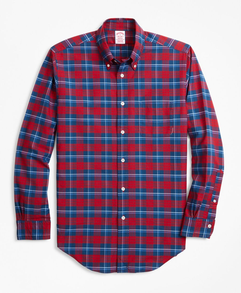 Madison Fit Oxford Bold Plaid Sport Shirt
