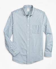 Milano Slim-Fit Sport Shirt, Performance Series with COOLMAX®, Stripe