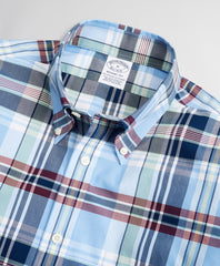 Stretch Regent Fitted Sport Shirt, Non-Iron Multi-Plaid