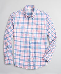 Stretch Regent Fitted Sport Shirt, Non-Iron Windowpane