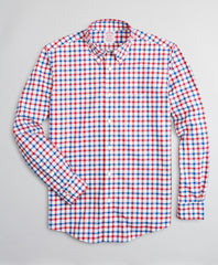 Stretch Madison Classic-Fit Sport Shirt, Non-Iron Large Windowpane