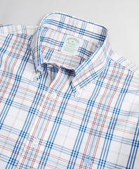 Stretch Milano Slim-Fit Sport Shirt, Non-Iron Multi-Plaid