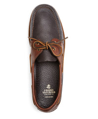 Contrasting Leather Boat Shoes