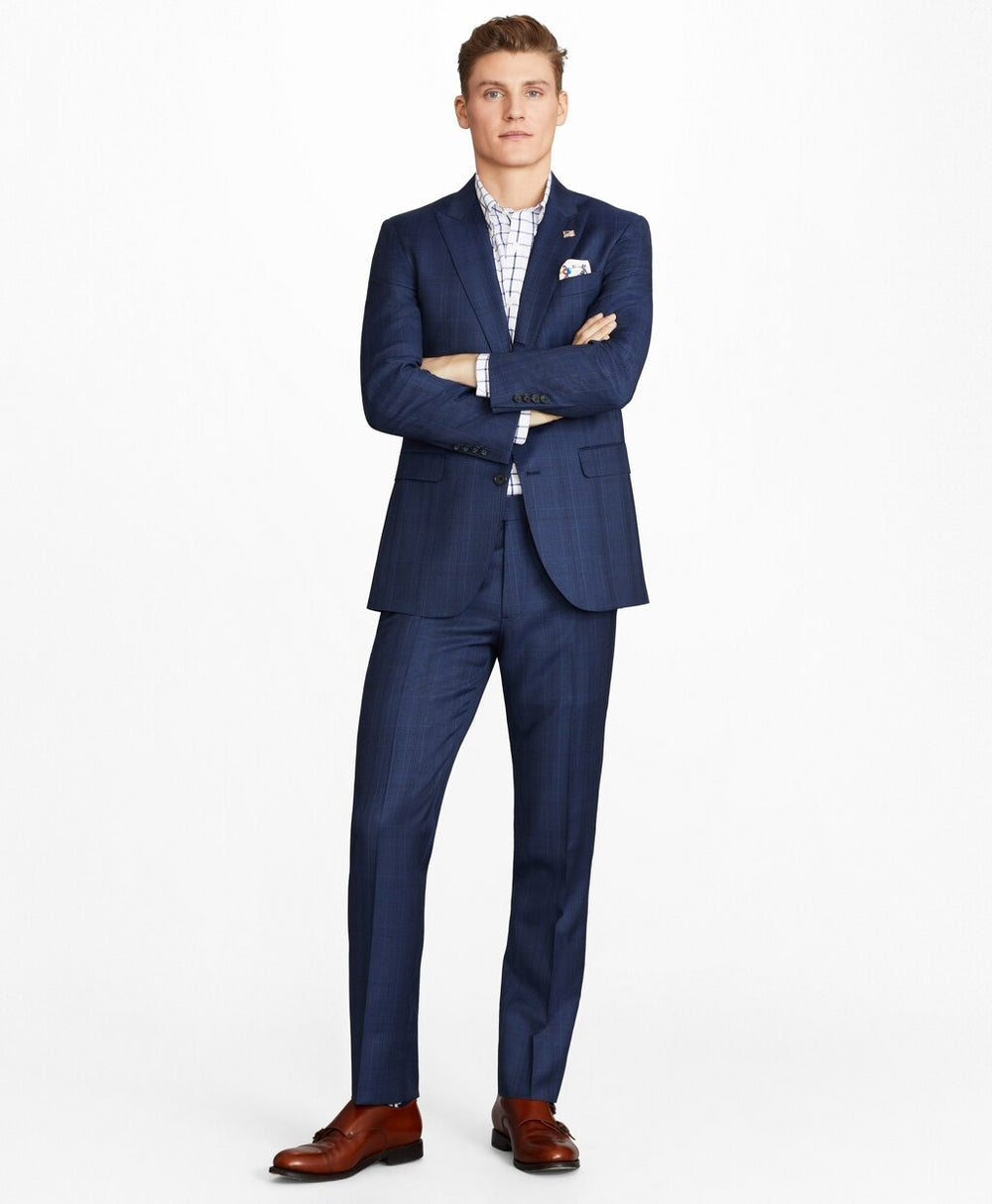 Milano Fit Three-Button Plaid 1818 Suit