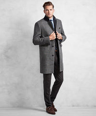Golden Fleece® Black and White Plaid Topcoat