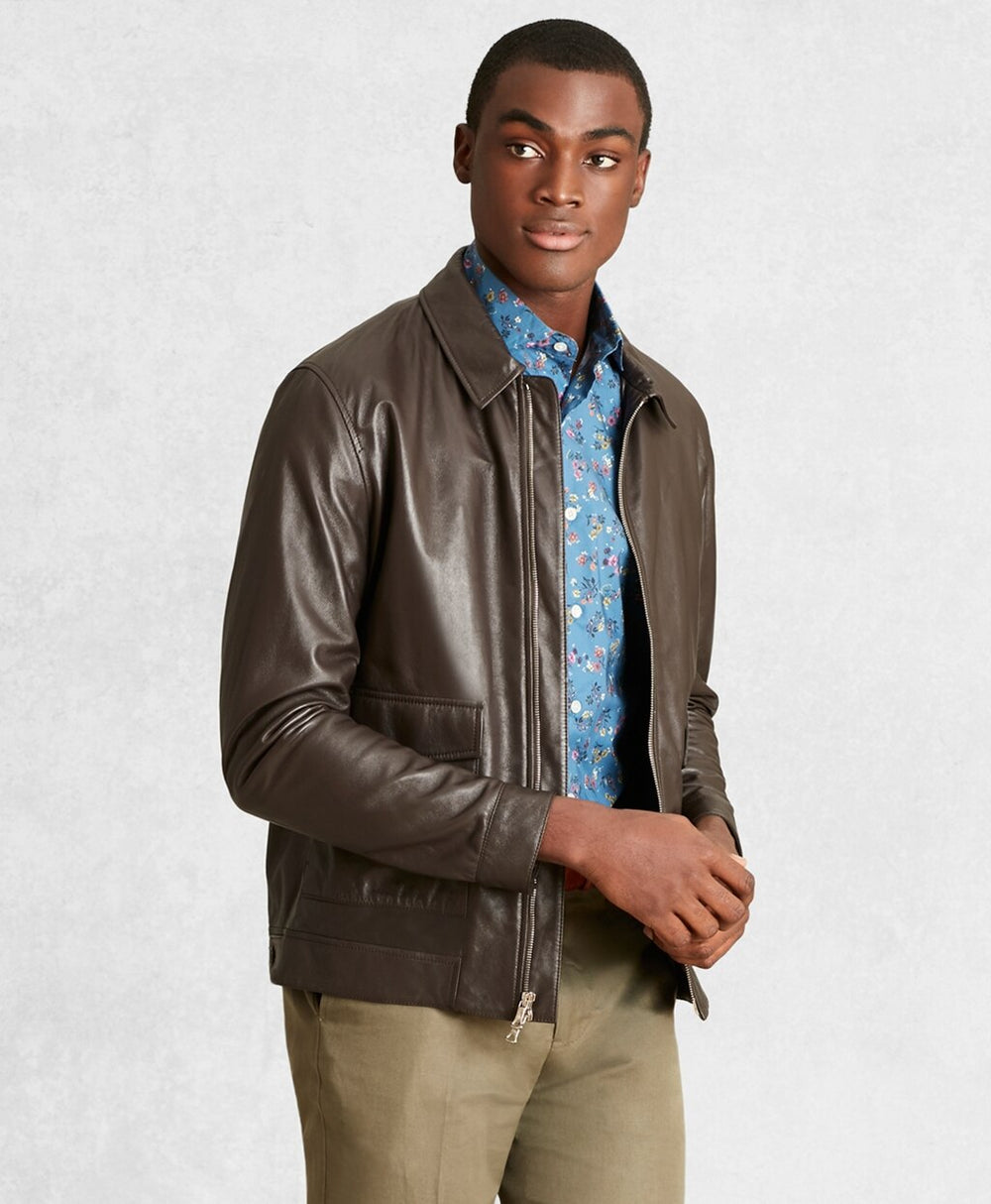 Golden Fleece® Leather Bomber Jacket