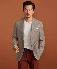 Golden Fleece® BrooksCloud™ Silk-Linen-Cotton Houndstooth Sport Coat