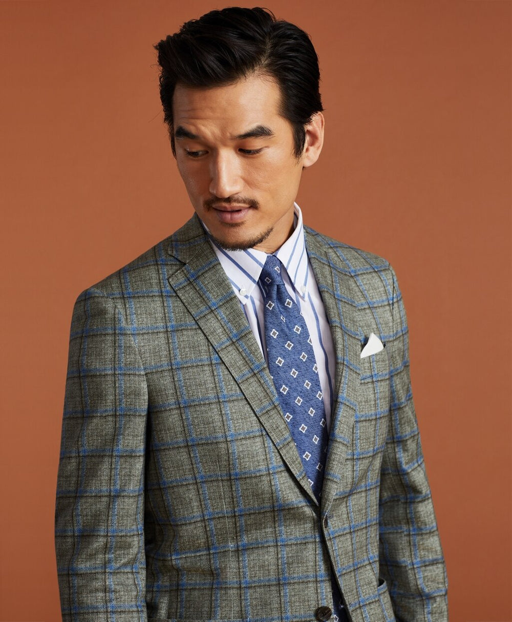Golden Fleece® Linen-Cotton Plaid Sport Coat