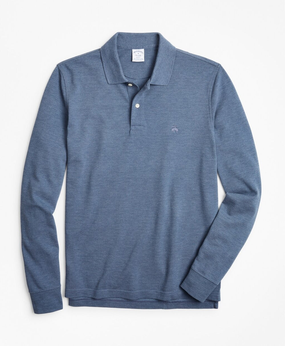Slim Fit Supima® Long-Sleeve Performance Polo Shirt