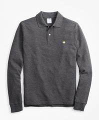 Slim Fit Supima® Long-Sleeve Performance Polo Shirt-Basic Colors