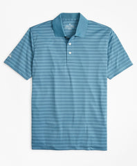Performance Series Textured Double-Stripe Polo Shirt