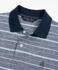 Original Fit Cotton and Linen Stripe Polo Shirt