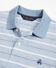 Original Fit Cotton and Linen Stripe Polo Shirt