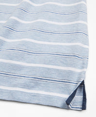 Original Fit Cotton and Linen Stripe Polo Shirt