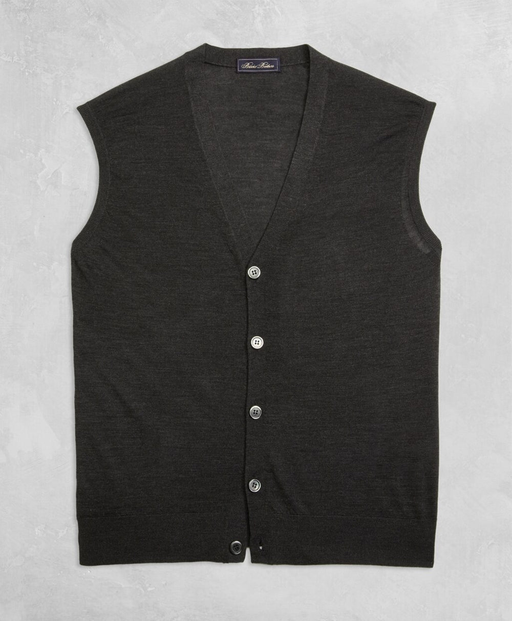 Golden Fleece® 3-D Knit Fine-Gauge Merino Button Vest