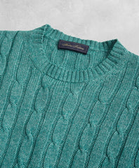 Golden Fleece® 3-D Knit Cable Crewneck Sweater