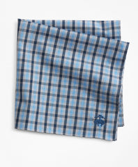 Supima® Cotton Heathered Check Pocket Square