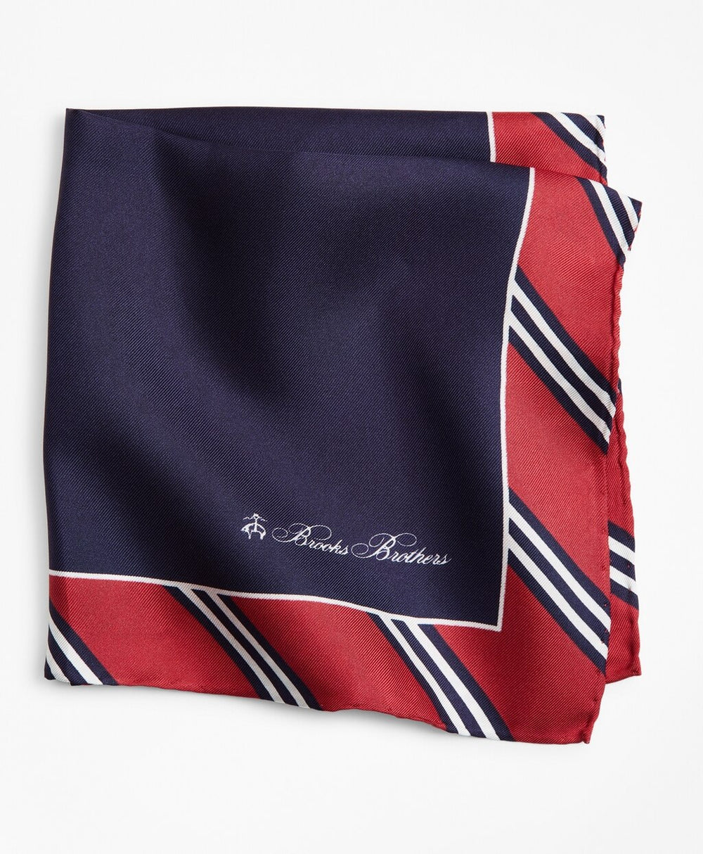 BB#1 Rep Stripe Pocket Square