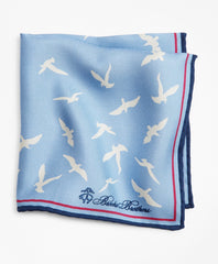 Seagull and Dot Pocket Square