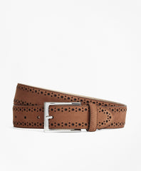 1818 Perforated Stitch Suede Belt