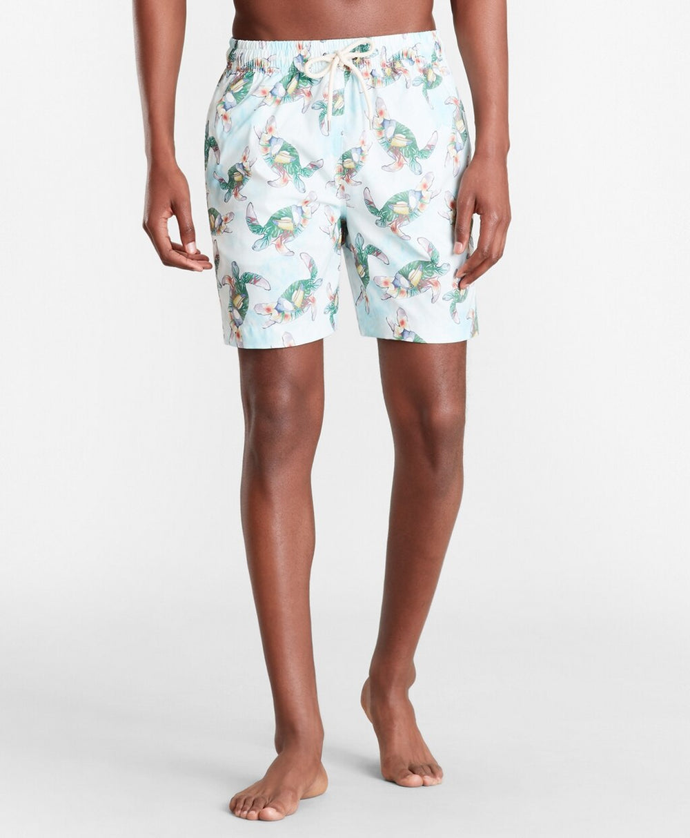 Montauk 6" Turtle Print Swim Trunks