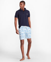 Montauk 6" Whale Print Swim Trunks