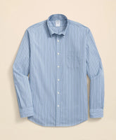Striped Sport Shirt Performance Series Stretch Polo Button-Down Collar