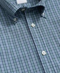 Performance Series Stretch Polo Button-Down Collar Tartan Sport Shirt