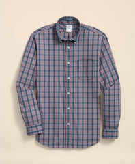 Performance Series Stretch Polo Button-Down Collar Tartan Sport Shirt