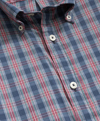 Performance Series Stretch Polo Button-Down Collar Tartan Sport Shirt