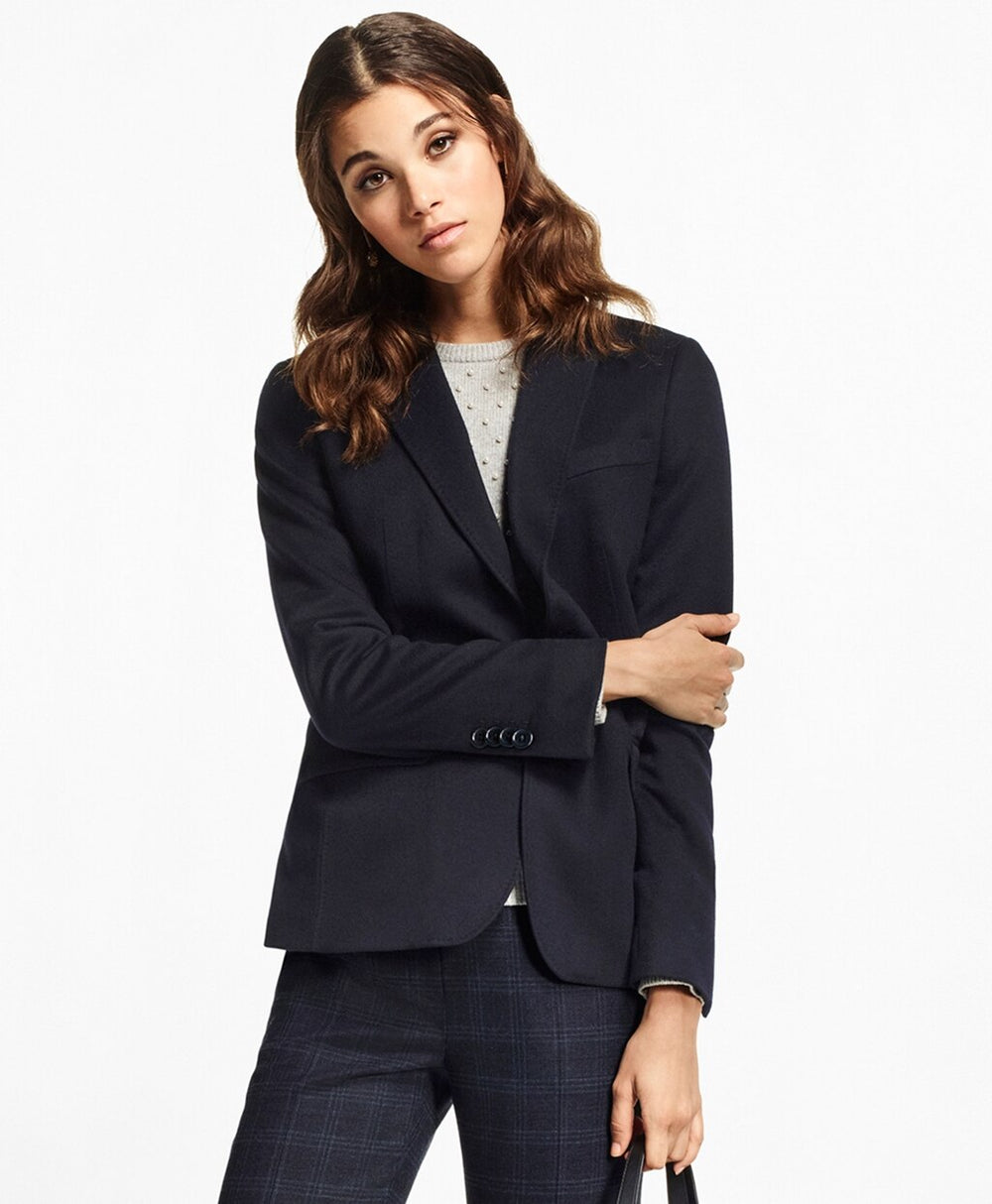 Petite Two-Button Cashmere Blazer