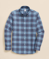 Portuguese Flannel Polo Button Down Collar Plaid Shirt