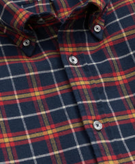 Portuguese Flannel Polo Button Down Collar WIndowpane Shirt
