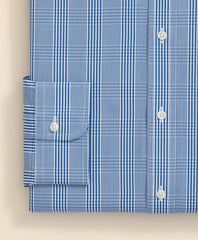 English Spread Collar Glen Plaid Dress Shirt Pure Supima® Cotton Regular-Finish