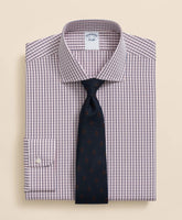Micro Check Dress Shirt Pure Supima® Cotton Regular-Finish English Spread Collar