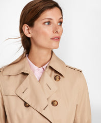 Petite Double-Breasted Trench Coat