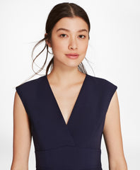 Petite Double-Weave Crepe Sheath Dress