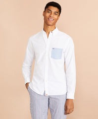 Seersucker Striped-Pocket Shirt