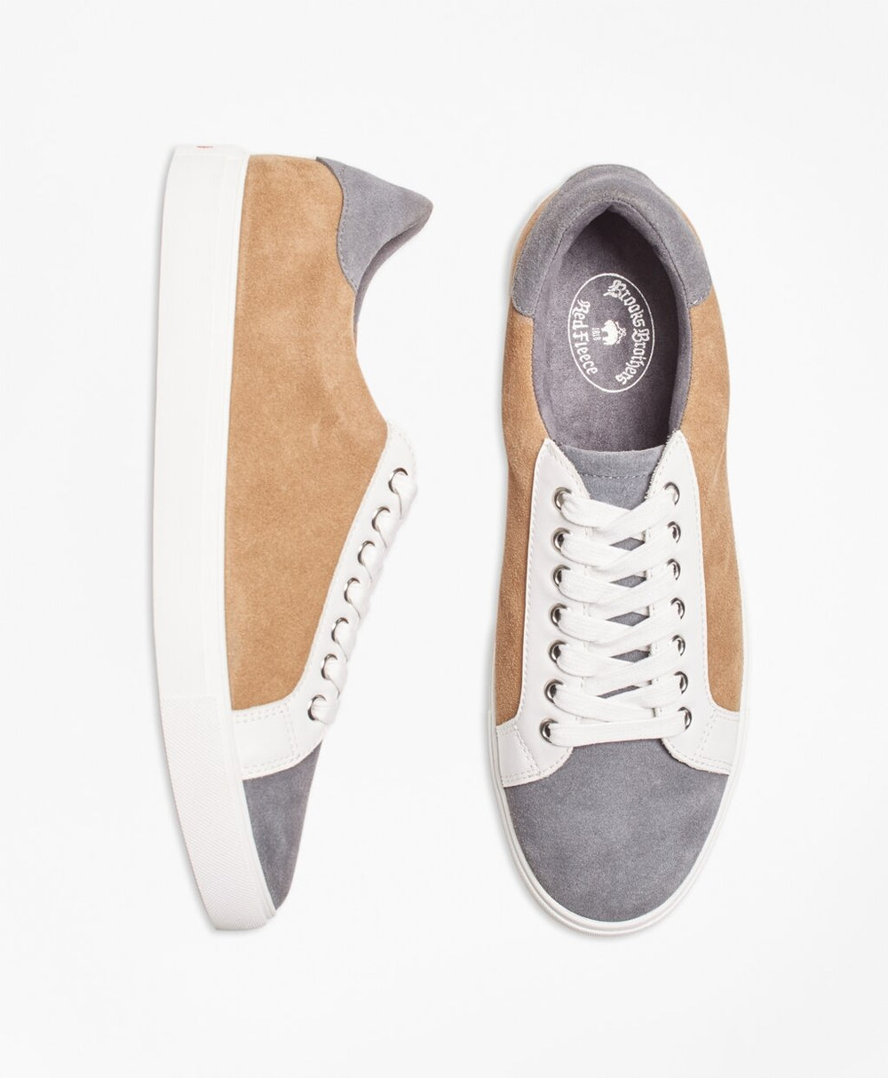 Color-Block Suede Sneakers